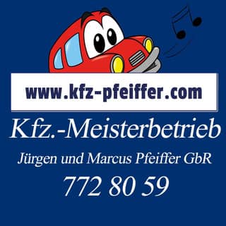 Logo Kfz.-Meisterbetrieb Pfeiffer, Autoreparaturwerkstatt (Jürgen und Marcus Pfeiffer GbR)