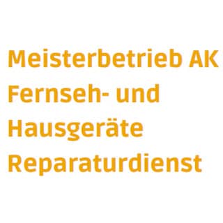 Logo AK TV Hausgeräte Reparatur Meisterbetrieb - Kaffeemaschinen Waschmaschinen Hamburg