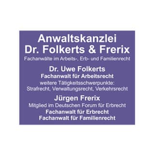 Logo Anwaltskanzlei Dr. Folkerts & Frerix