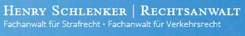 Logo Henry Schlenker Fachanwalt für Verkehsrecht & Strafrecht