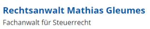 Logo Mathias Gleumes Rechtsanwalt