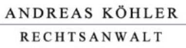 Logo Andreas Köhler  Rechtsanwalt