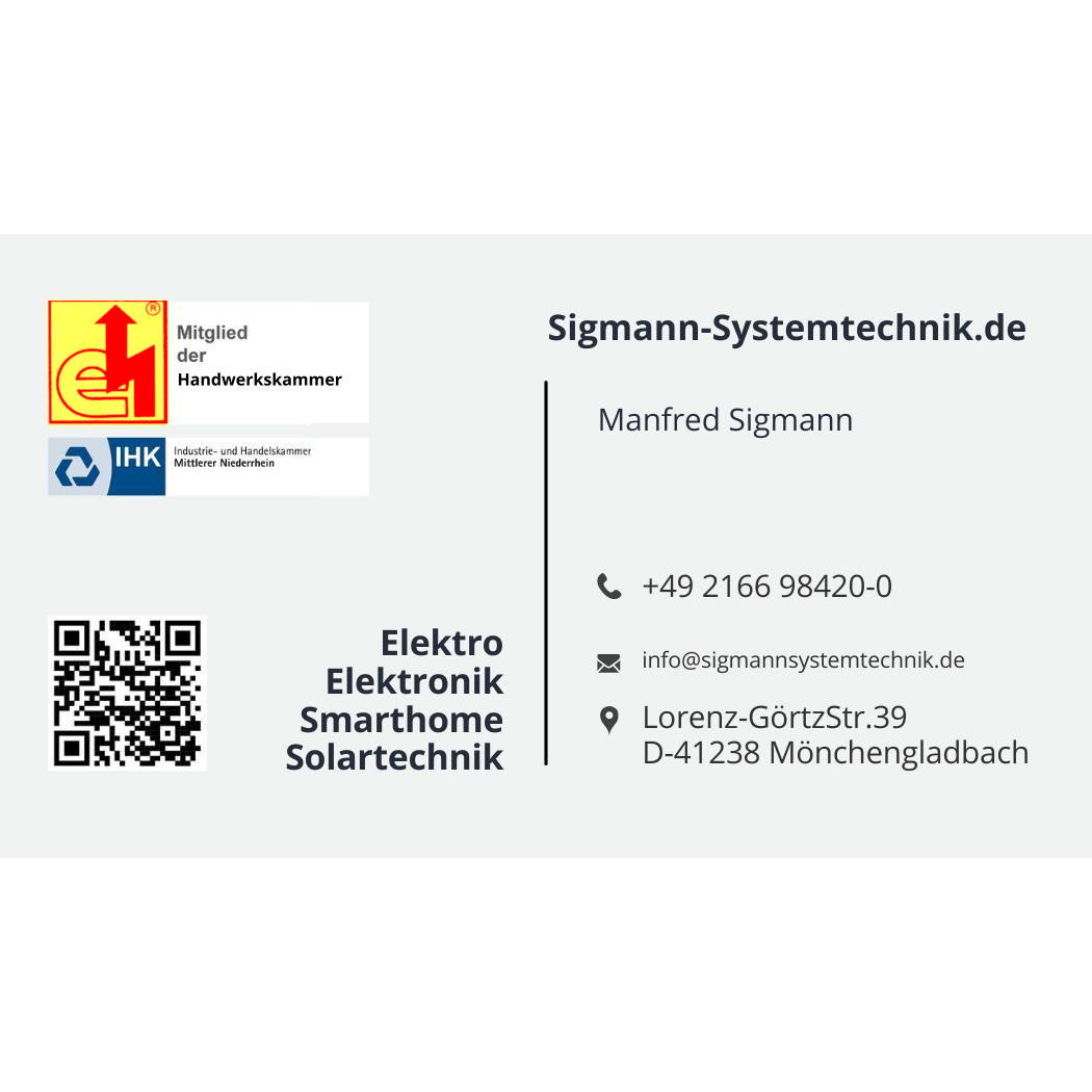 Logo Elektro Sigmann-Systemtechnik Mönchengladbach