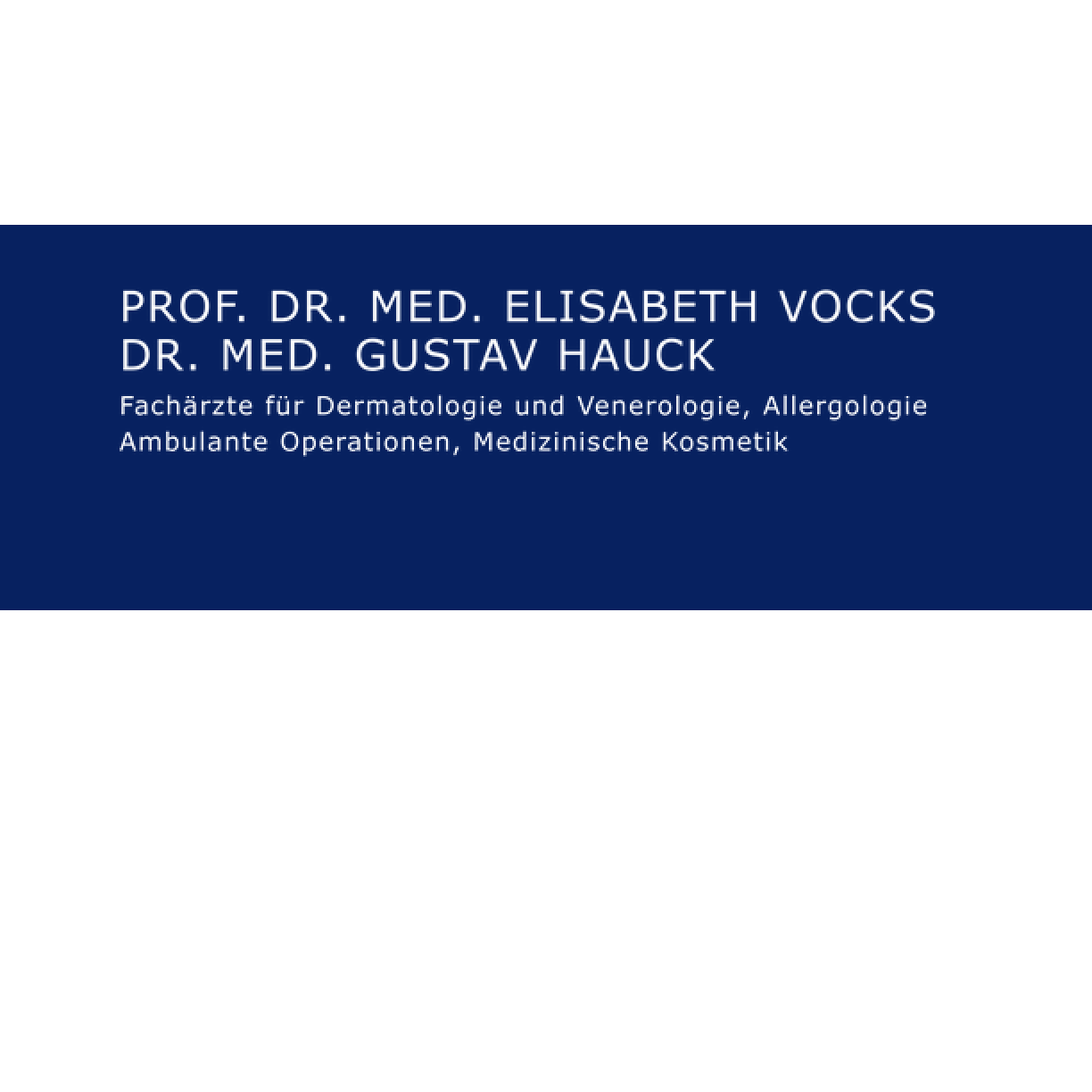 Logo Dermatologische Gemeinschaftspraxis Prof. Dr. med. Elisabeth Vocks und Dr. med. Gustav Hauck | München