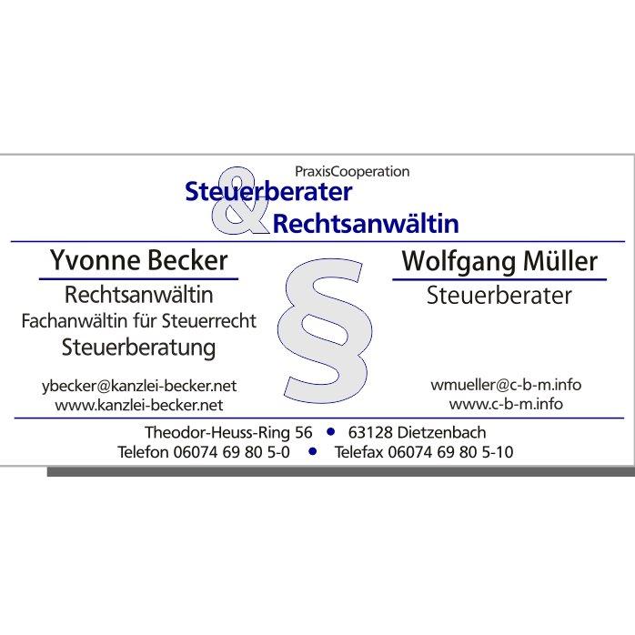 Logo Becker + Müller Steuerberater + Rechtsanwältin Yvonne Becker + Wolfgang Müller