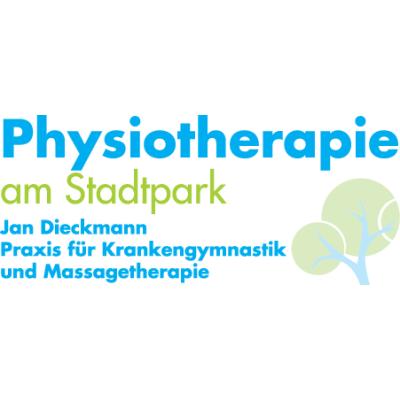 Logo Physiotherapie am Stadtpark. Jan Dieckmann. Praxis für Krankengymnastik und Massagetherapie am Stadtpark Fürth